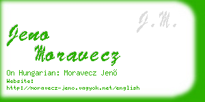 jeno moravecz business card